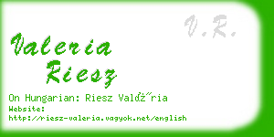 valeria riesz business card